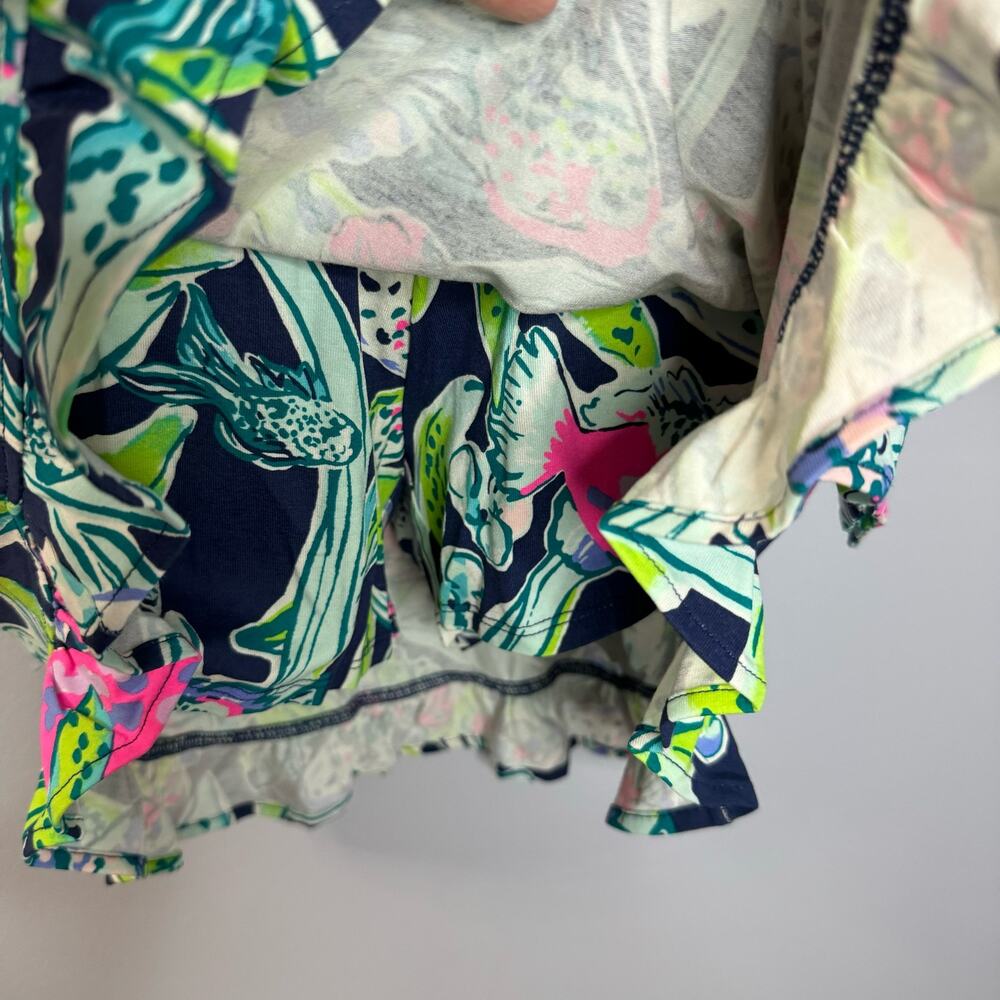 Lilly Pulitzer Jessalynne Wrap Romper Bright Navy Sway This Way Floral Small New - Picture 9 of 16